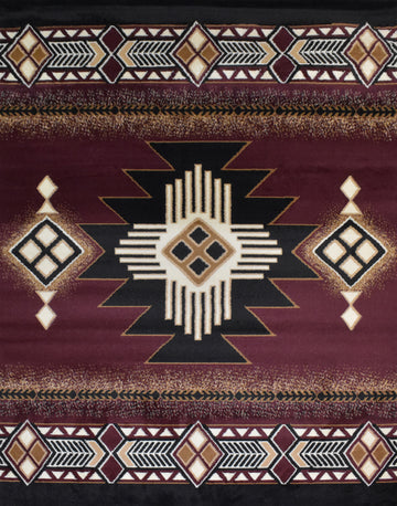 X-3 Area Rug SW-H5228 Red/Black