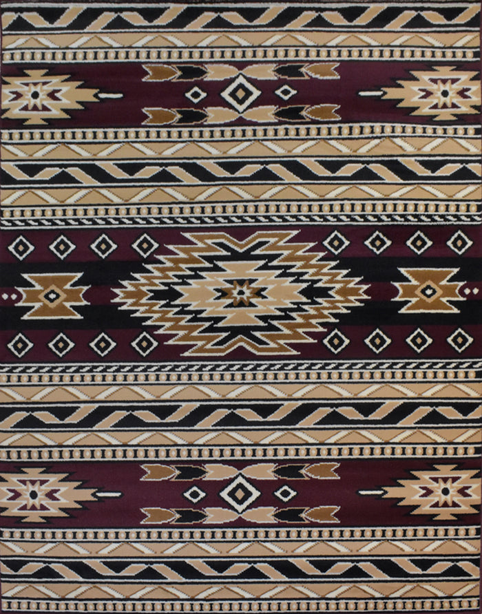 X-3 Area Rug SW-H5285 Red Black