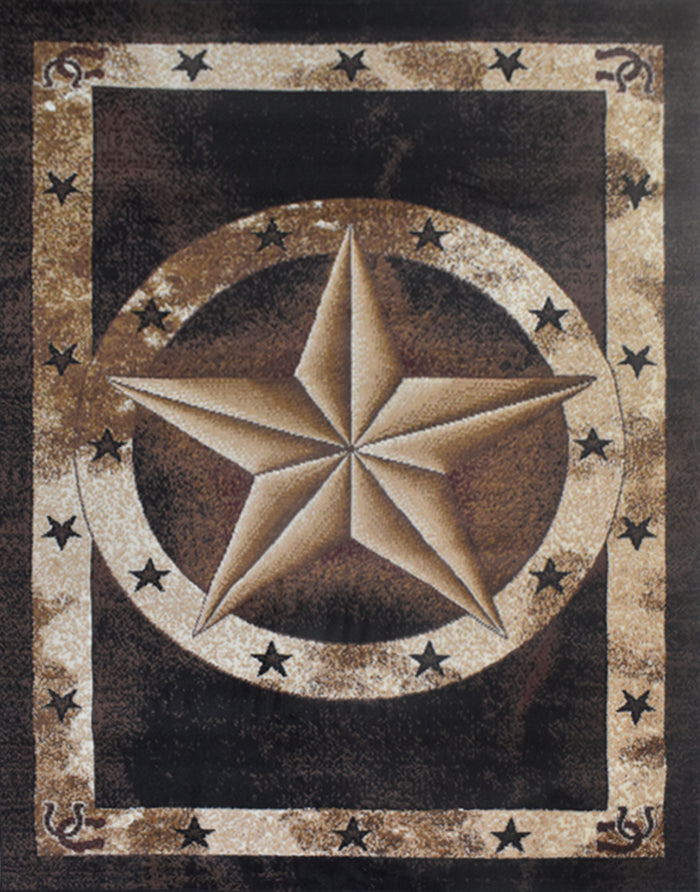 X-3 Area Rug TS-H5286 Black Brown