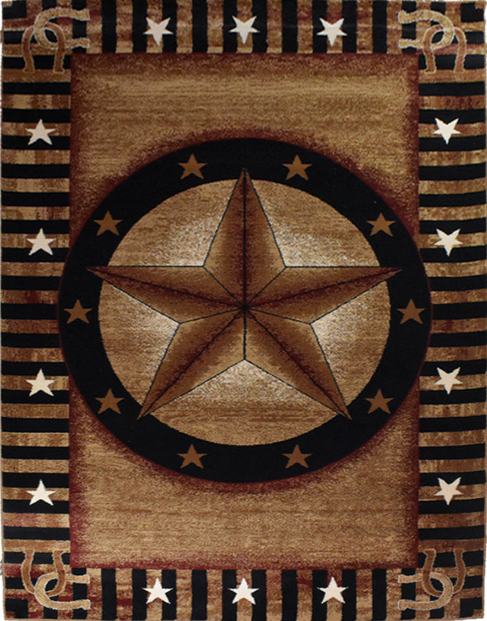 Great West Area Rug TS-H5283 Black Brown