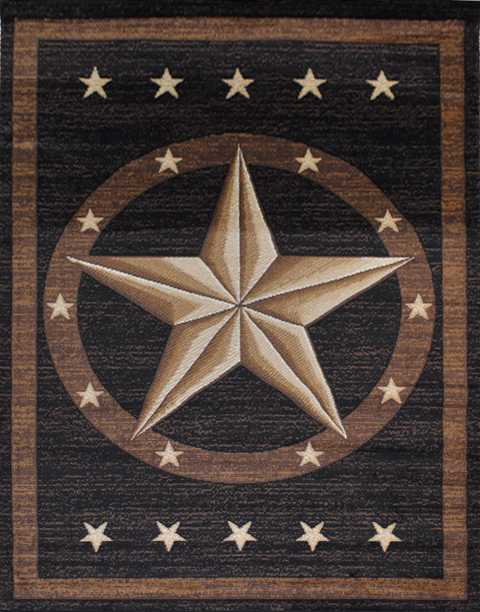 X-3 Area Rug TS-5220 Black/Brown