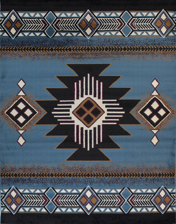 X-3 Area Rug SW-H5228 Blue/Black