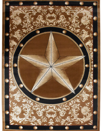Great West Area Rug TS-H5284 Brown Black