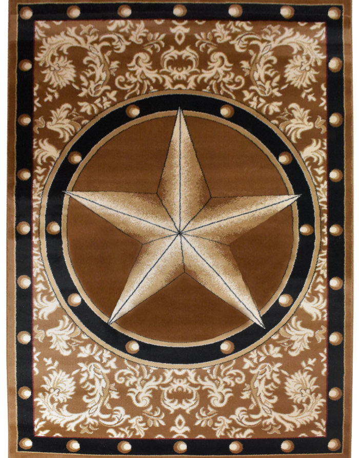 Great West Area Rug TS-H5284 Brown Black