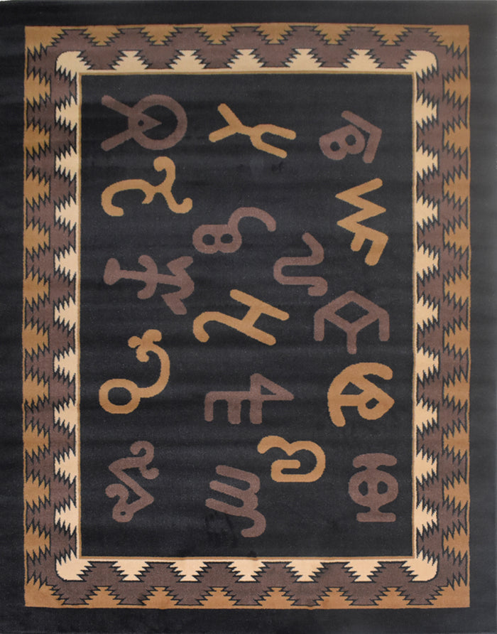 Wrangler Area Rug WRGLR-H5239 Black/Brown
