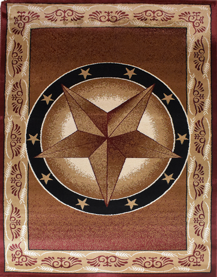 Great West Area Rug TS-H5273 Rose Black