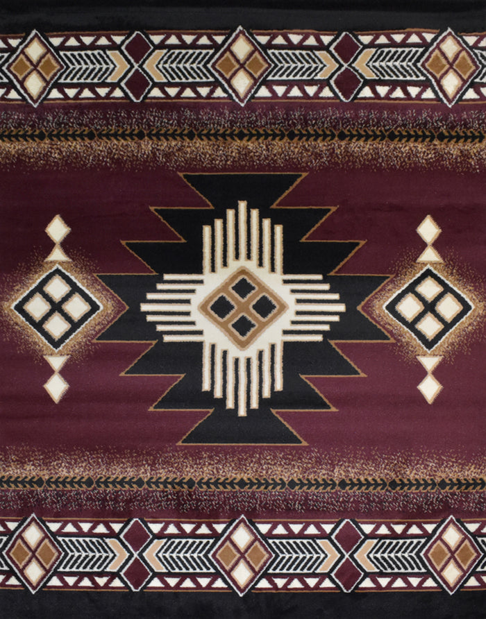 X-3 Area Rug SW-H5228 Red/Black