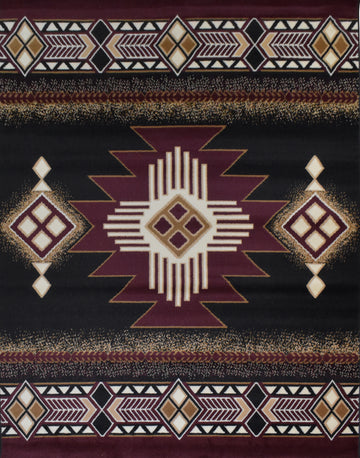 X-3 Area Rug SW-H5228 Black/Red