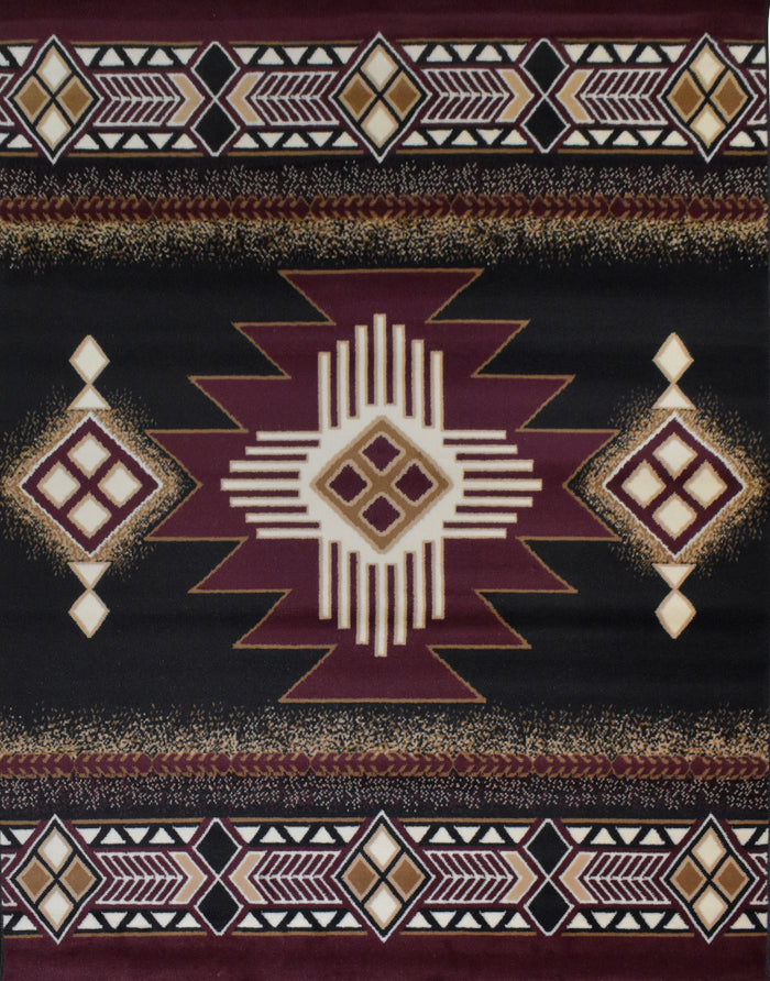 X-3 Area Rug SW-H5228 Black/Red
