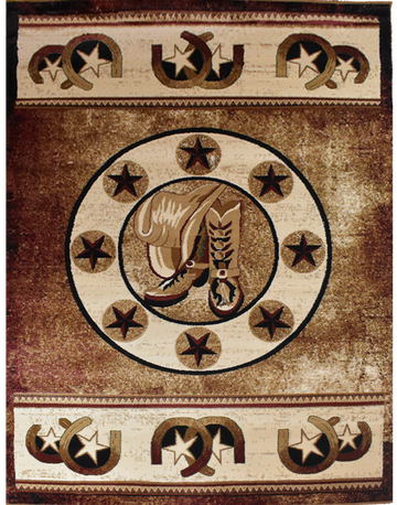Great West Area Rug WRGLR-H10009 Brown Beige