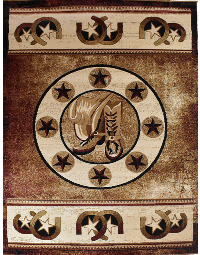 Great West Area Rug WRGLR-H10009 Brown Beige