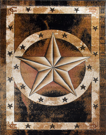 Great West Area Rug TS-H5286 Black Brown