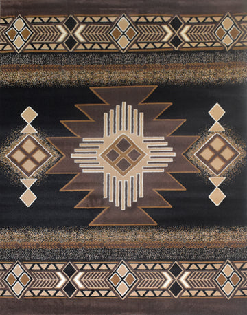 X-3 Area Rug SW-H5228 Black/Brown