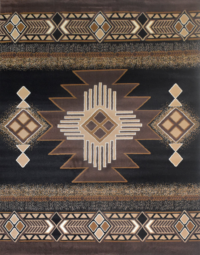 X-3 Area Rug SW-H5228 Black/Brown