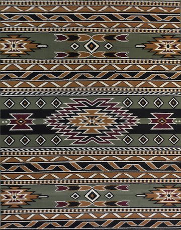 X-3 Area Rug SW-H5285 Green Black