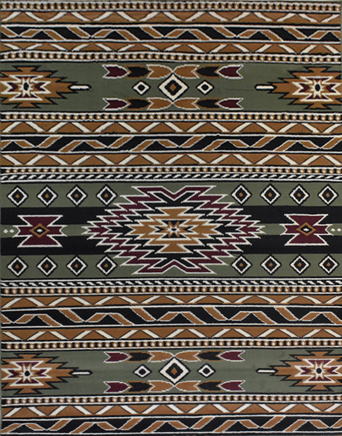 X-3 Area Rug SW-H5285 Green Black