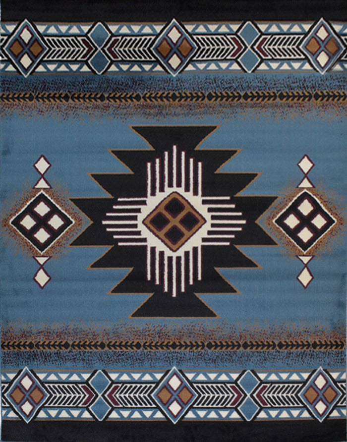 X-3 Area Rug SW-H5228 Blue/Black