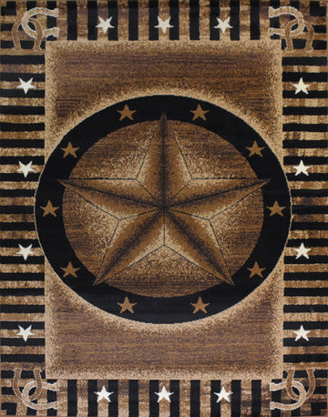 X-3 Area Rug TS-H5283 Black Brown