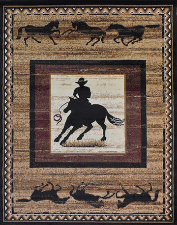 X-3 Area Rug PH-H5278 Black Brown