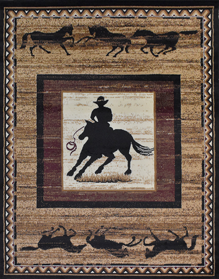 X-3 Area Rug PH-H5278 Black Brown