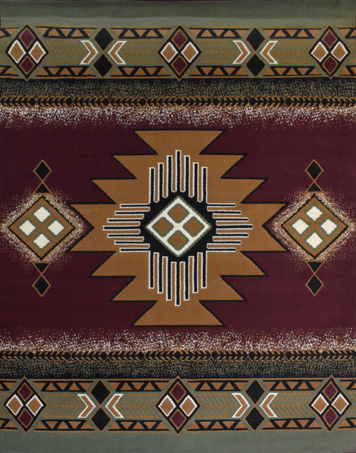 X-3 Area Rug SW-H5228 Red/Green