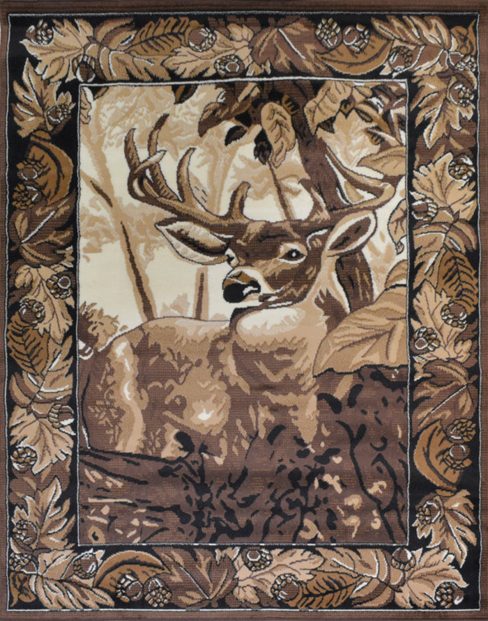 X-3 Area Rug SAF-H5249 Brown
