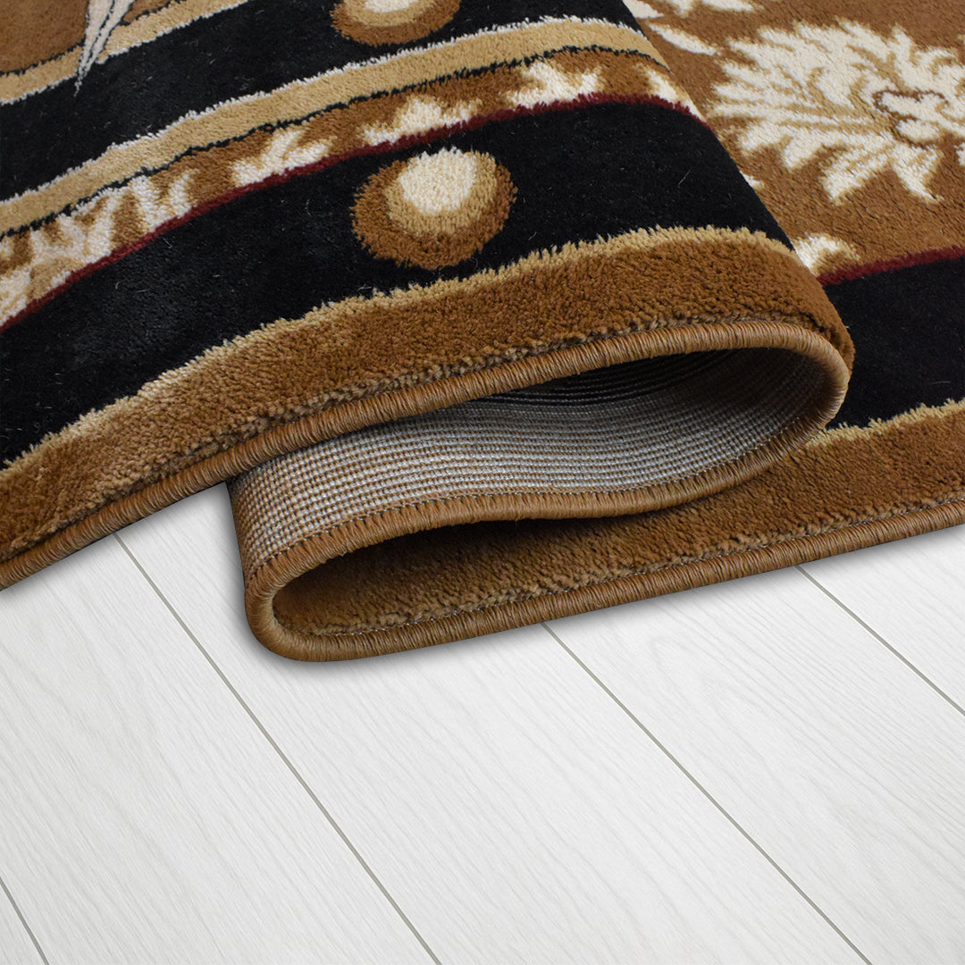 Great West Area Rug TS-H5284 Brown Black