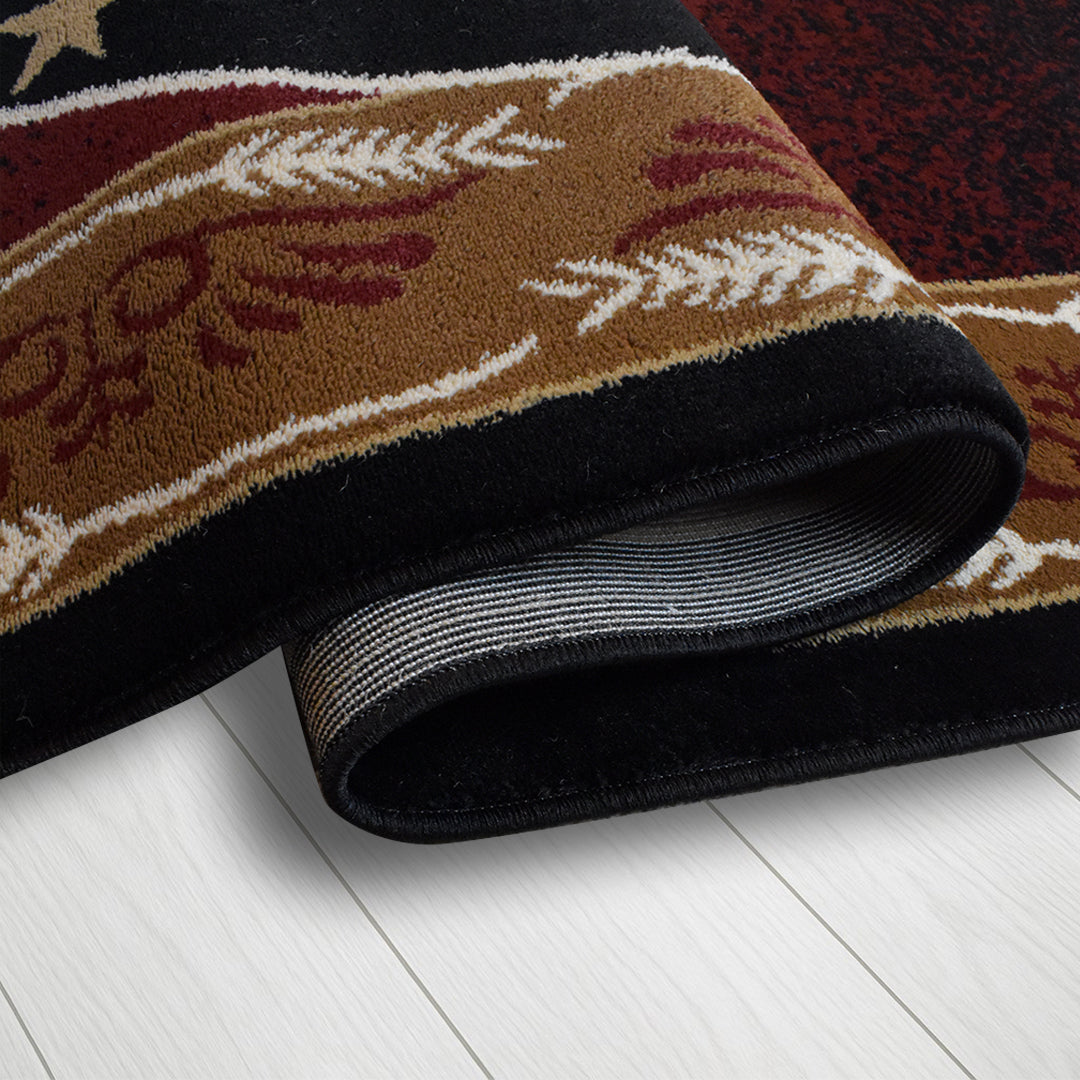 Great West Area Rug TS-H5273 Brown Black