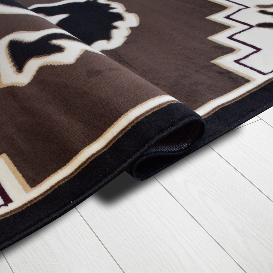 X-3 Area Rug PH-1746-Bronco Brown Black