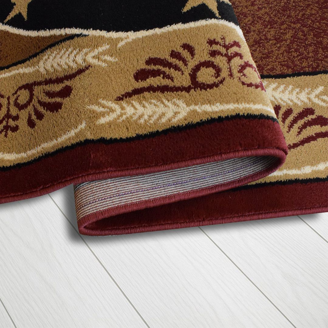 Great West Area Rug TS-H5273 Rose Black