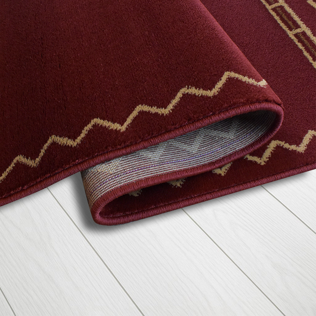 Great West Area Rug SW-H10011 Red Black