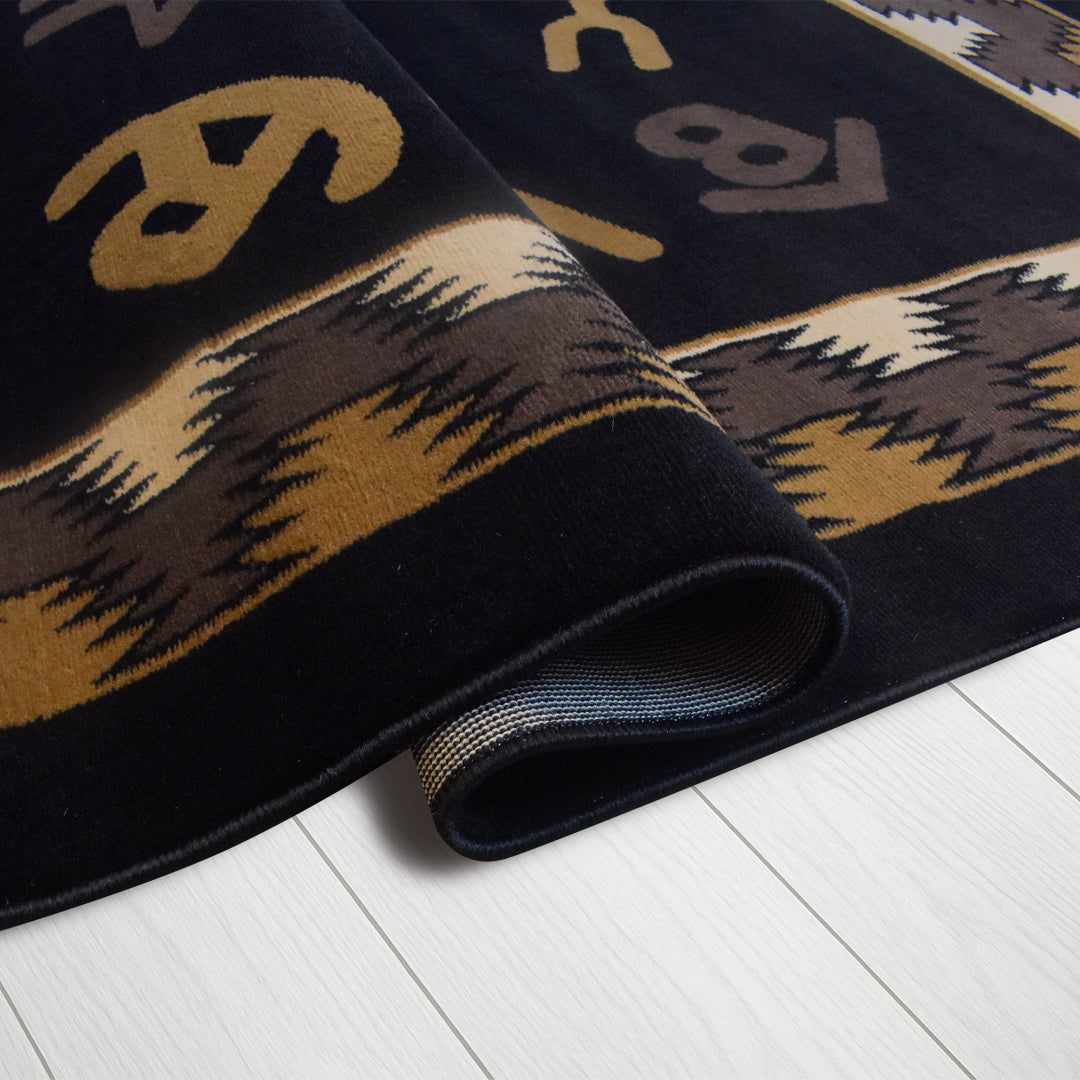 Wrangler Area Rug WRGLR-H5239 Black/Brown