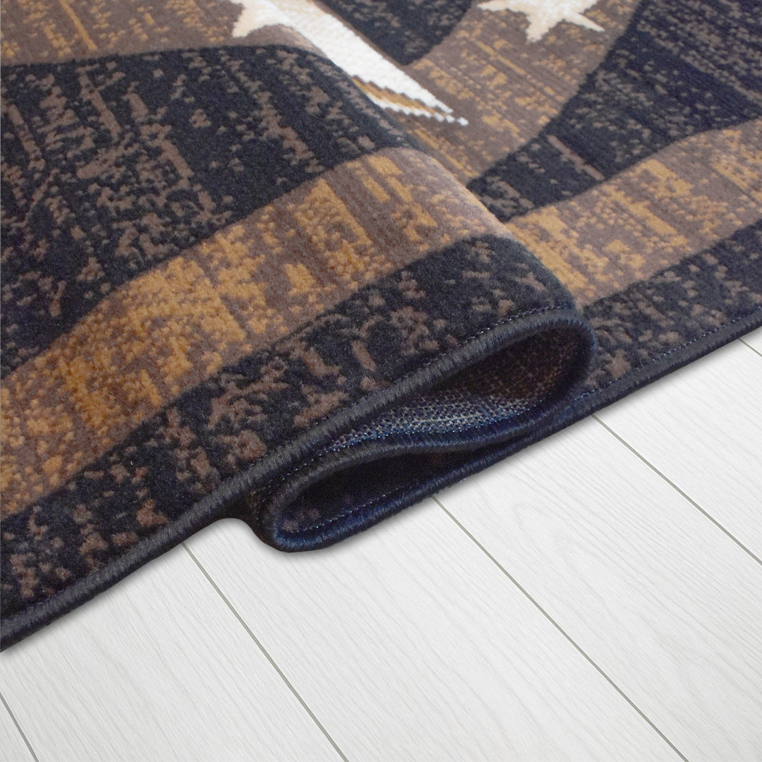 X-3 Area Rug TS-5220 Black/Brown