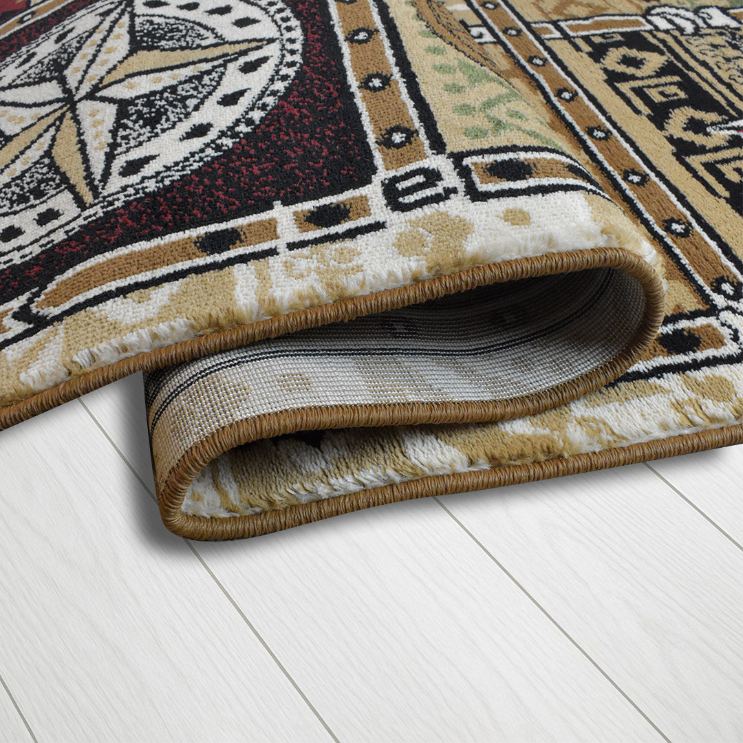 Great West Area Rug WRGLR-H5296 Beige Brown