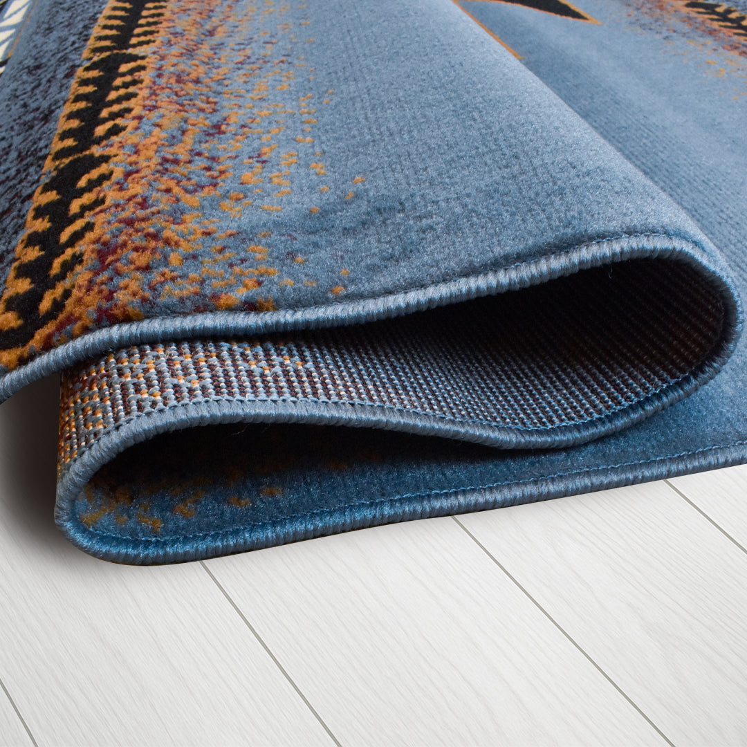 X-3 Area Rug SW-H5228 Blue/Black