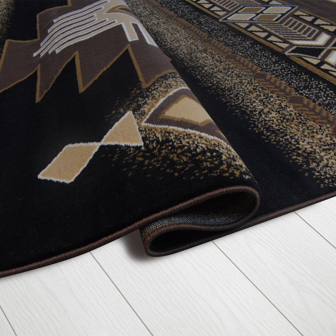 X-3 Area Rug SW-H5228 Black/Brown