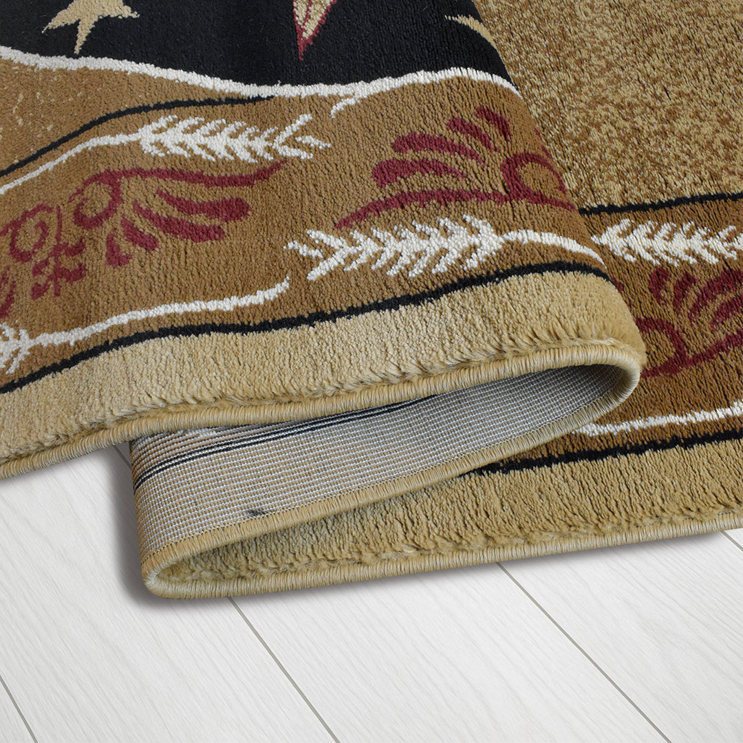 Great West Area Rug TS-H5273 Beige Black