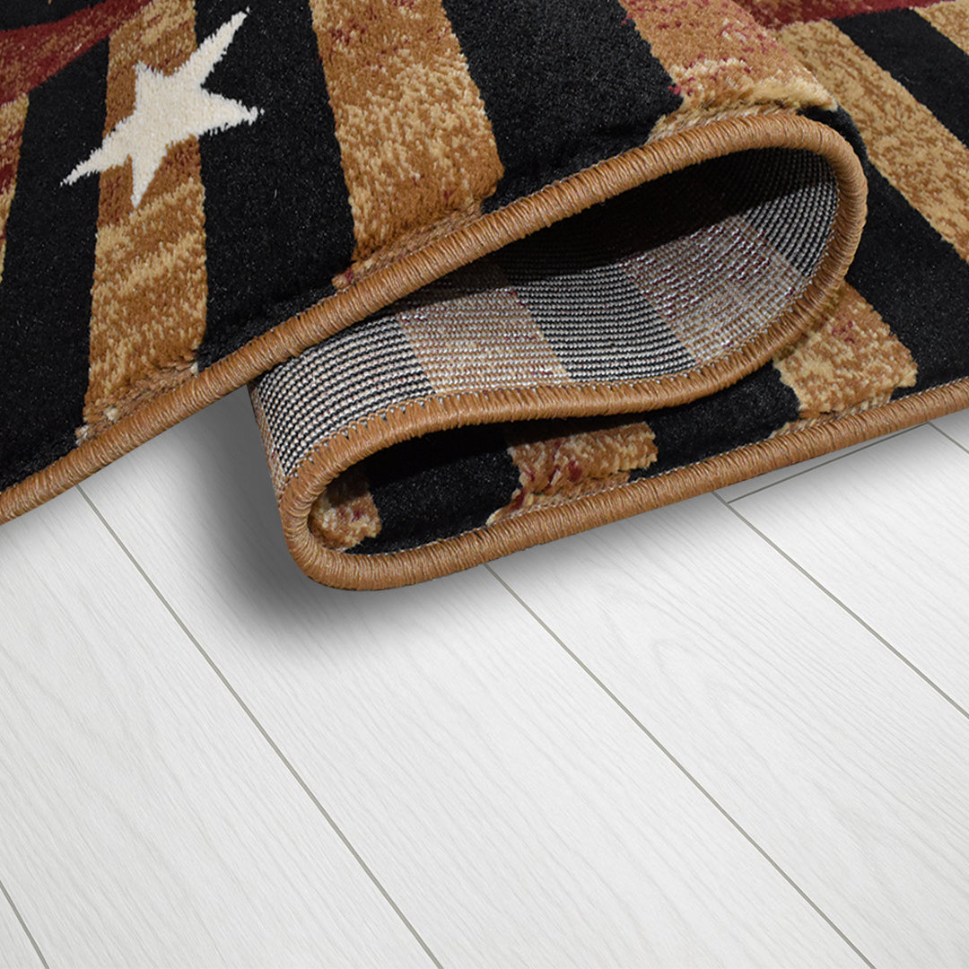 Great West Area Rug TS-H5283 Black Brown