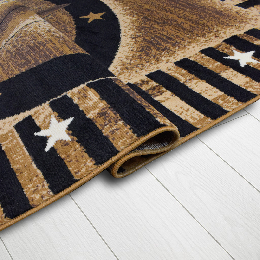 X-3 Area Rug TS-H5283 Black Brown