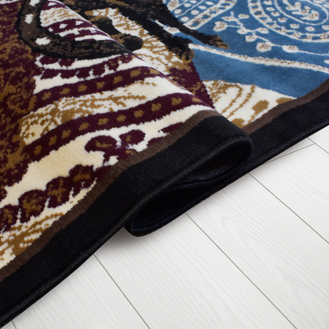 X-3 Area Rug WRGLR-H10010 Rose Blue Beige