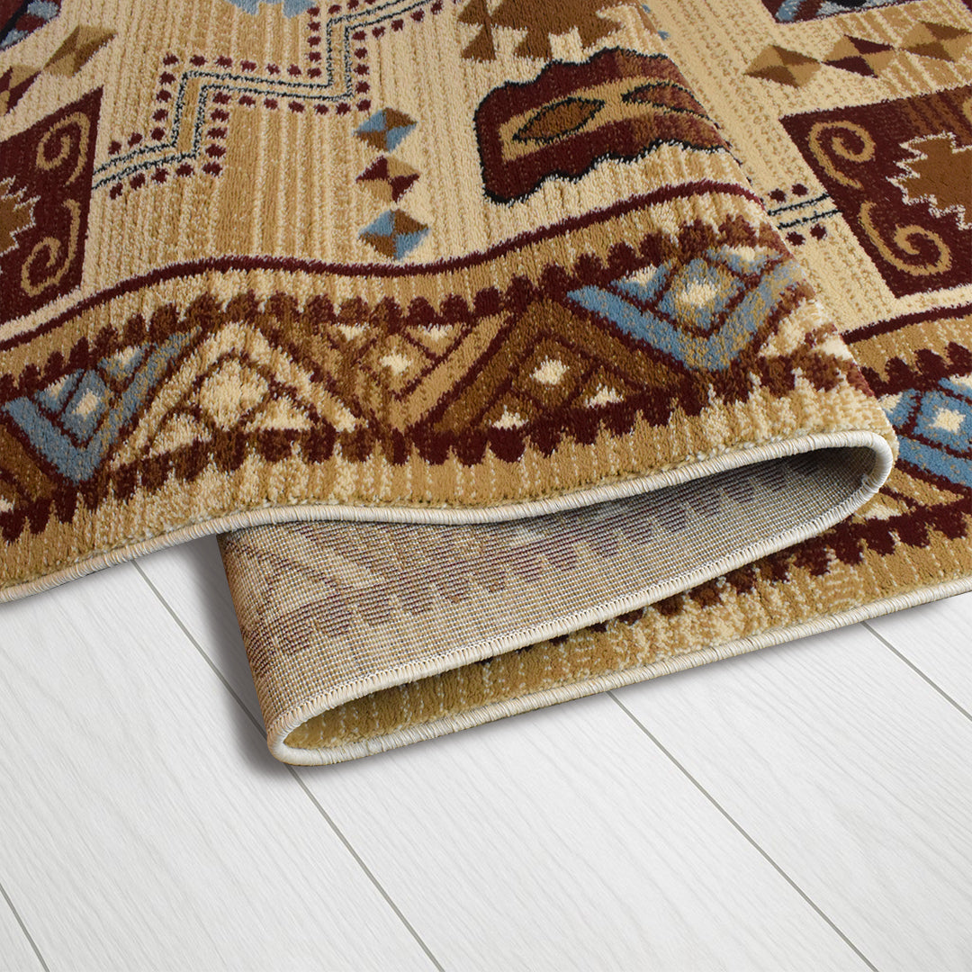 Great West Area Rug SW-H5271 Ivory Brown