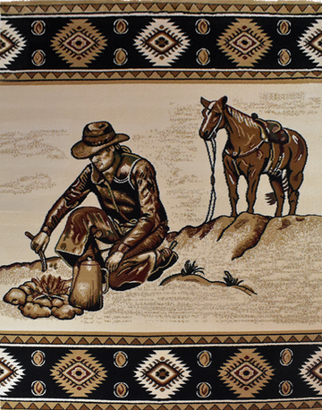 Great West Area Rug PH-10007 Beige Brown
