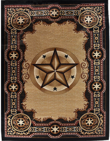 Great West Area Rug TS-H5270 Black