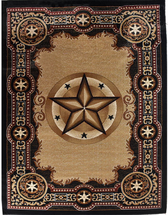 Great West Area Rug TS-H5270 Black