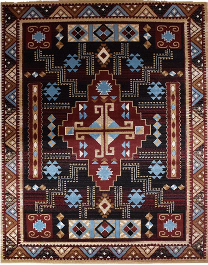 Great West Area Rug SW-H5271 D.Brown Rose