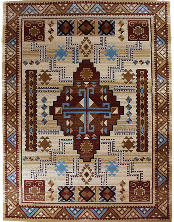 Great West Area Rug SW-H5271 Ivory Brown