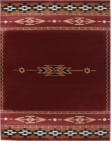 Great West Area Rug SW-H10011 Red Black