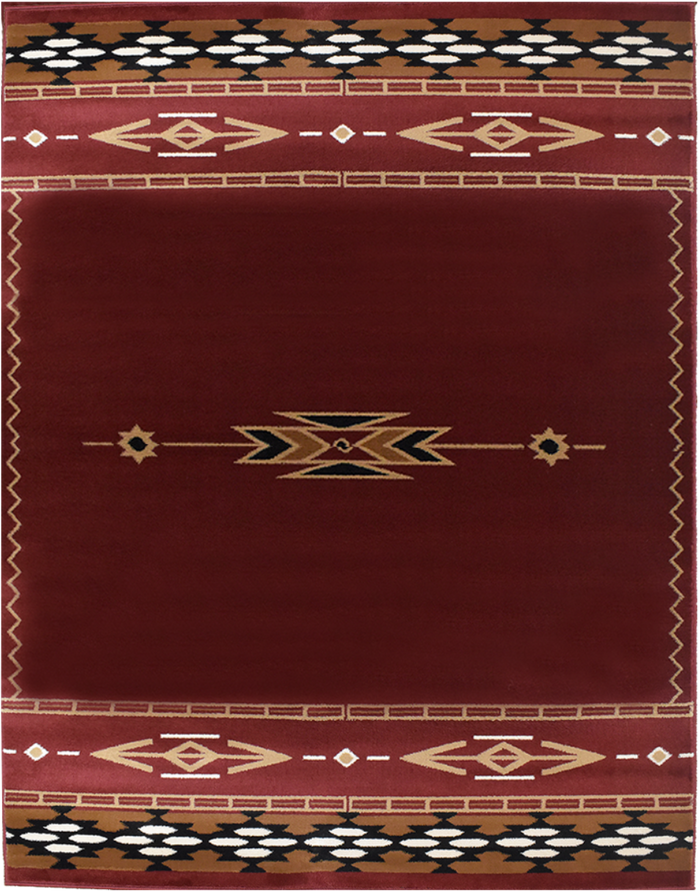 Great West Area Rug SW-H10011 Red Black
