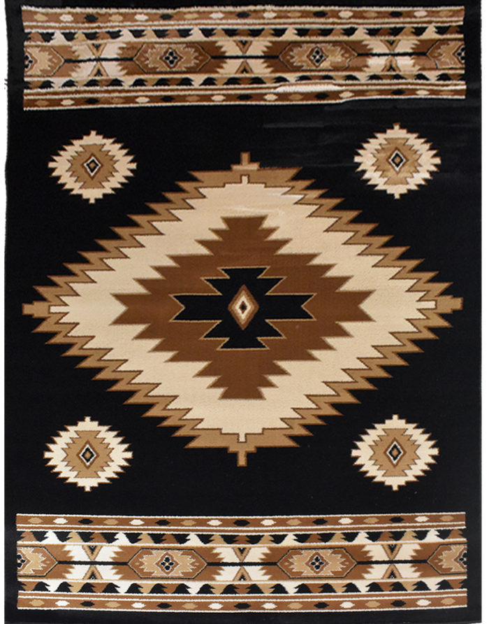 Great West Area Rug SW-H5240 Black