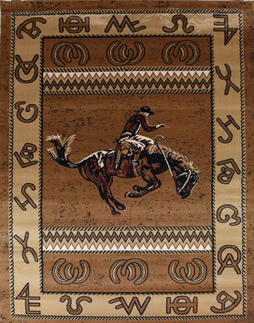 Great West Area Rug PH-10006 Brown